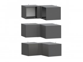 Антресоль (АН50+АН75+планка) Эккервуд (графит) в Черепаново - cherepanovo.mebel-nsk.ru | фото