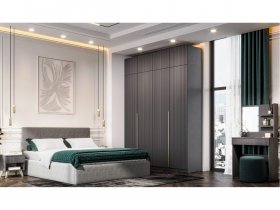 Гардеробная Эккервуд (графит) в Черепаново - cherepanovo.mebel-nsk.ru | фото