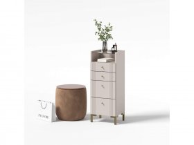 Комод 4 ящика КМ2 Одетта (дуб эндгрей/меланж) в Черепаново - cherepanovo.mebel-nsk.ru | фото