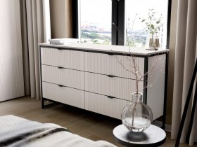 Комод 6 ящиков Нора (персидский жемчуг) в Черепаново - cherepanovo.mebel-nsk.ru | фото