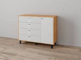 Комод «Катрин-13» (дуб крафт золотой/карбон фарфор) в Черепаново - cherepanovo.mebel-nsk.ru | фото