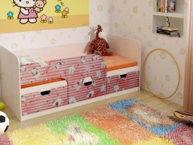 Кровать детская с ящиками 1,86 Минима Hello Kitty в Черепаново - cherepanovo.mebel-nsk.ru | фото