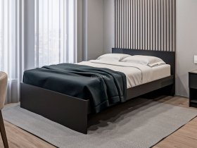 Кровать двуспальная 1,4м Бруклин СБ-3353 (диамант серый) в Черепаново - cherepanovo.mebel-nsk.ru | фото