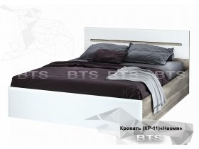 Кровать двуспальная 1,6 м  Наоми КР-11 в Черепаново - cherepanovo.mebel-nsk.ru | фото