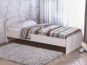 Кровать односпальная 80 с низкой спинкой (ясень шимо светлый) в Черепаново - cherepanovo.mebel-nsk.ru | фото