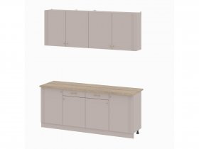Кухонный гарнитур 2,0м Одетта (меланж/дуб сонома) в Черепаново - cherepanovo.mebel-nsk.ru | фото