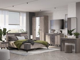 Модульная спальня Кассандра (дуб смоки/MF14) в Черепаново - cherepanovo.mebel-nsk.ru | фото