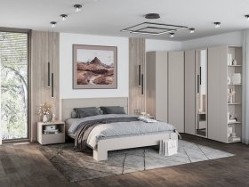 Модульная спальня Люмо (кашемир) в Черепаново - cherepanovo.mebel-nsk.ru | фото
