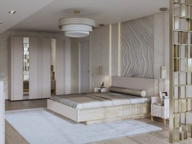 Модульная спальня Одетта (дуб эндгрей/меланж) в Черепаново - cherepanovo.mebel-nsk.ru | фото
