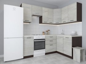 Модульная угловая кухня 1,4м*2,1м Лада (пикард) в Черепаново - cherepanovo.mebel-nsk.ru | фото
