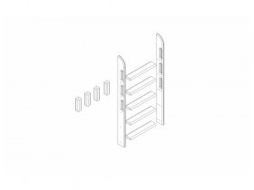 Пакет №10 Прямая лестница и опоры для двухъярусной кровати Соня в Черепаново - cherepanovo.mebel-nsk.ru | фото