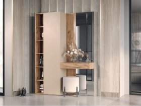 Прихожая Ева (кашемир/дуб вотан) в Черепаново - cherepanovo.mebel-nsk.ru | фото