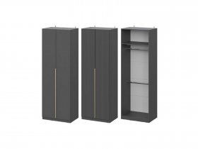 Шкаф ШК-75 Эккервуд (графит) в Черепаново - cherepanovo.mebel-nsk.ru | фото