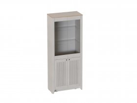 Шкаф-витрина двухдверная Валенсия (гостиная) в Черепаново - cherepanovo.mebel-nsk.ru | фото