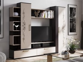 Стенка «Дакота» (венге/дуб молочный) в Черепаново - cherepanovo.mebel-nsk.ru | фото