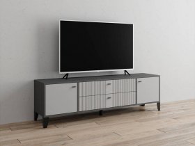 Тумба под ТВ Парус-10 (графит/светло-серый) в Черепаново - cherepanovo.mebel-nsk.ru | фото