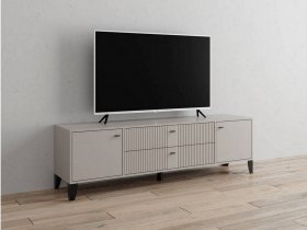 Тумба под ТВ Парус-10 (кашемир/сантьяго софт) в Черепаново - cherepanovo.mebel-nsk.ru | фото